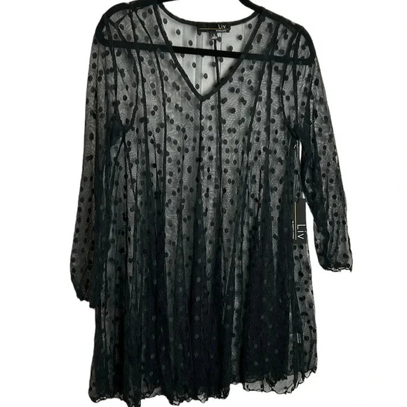 Black,Sheer,polka dot,mesh,lace,Habitat Liv.tunic,NWT
Whimsigoth,dark fairy,kink - Picture 1 of 13